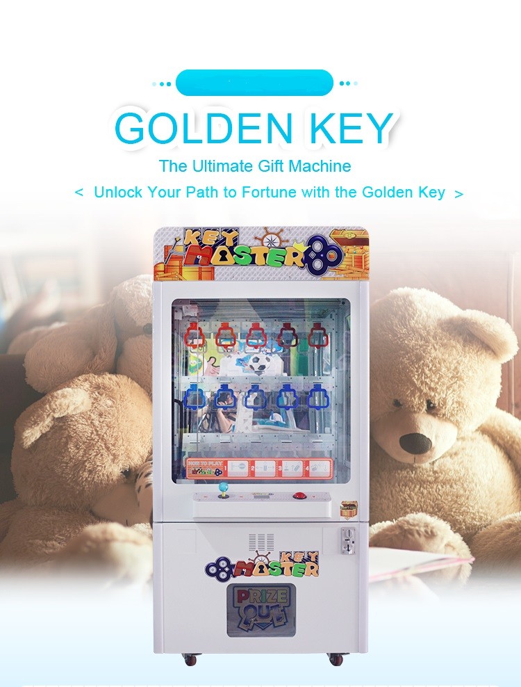 W850 * D830 * H1970MM Gift Vending Machine Golden Key Master For Amusement Park