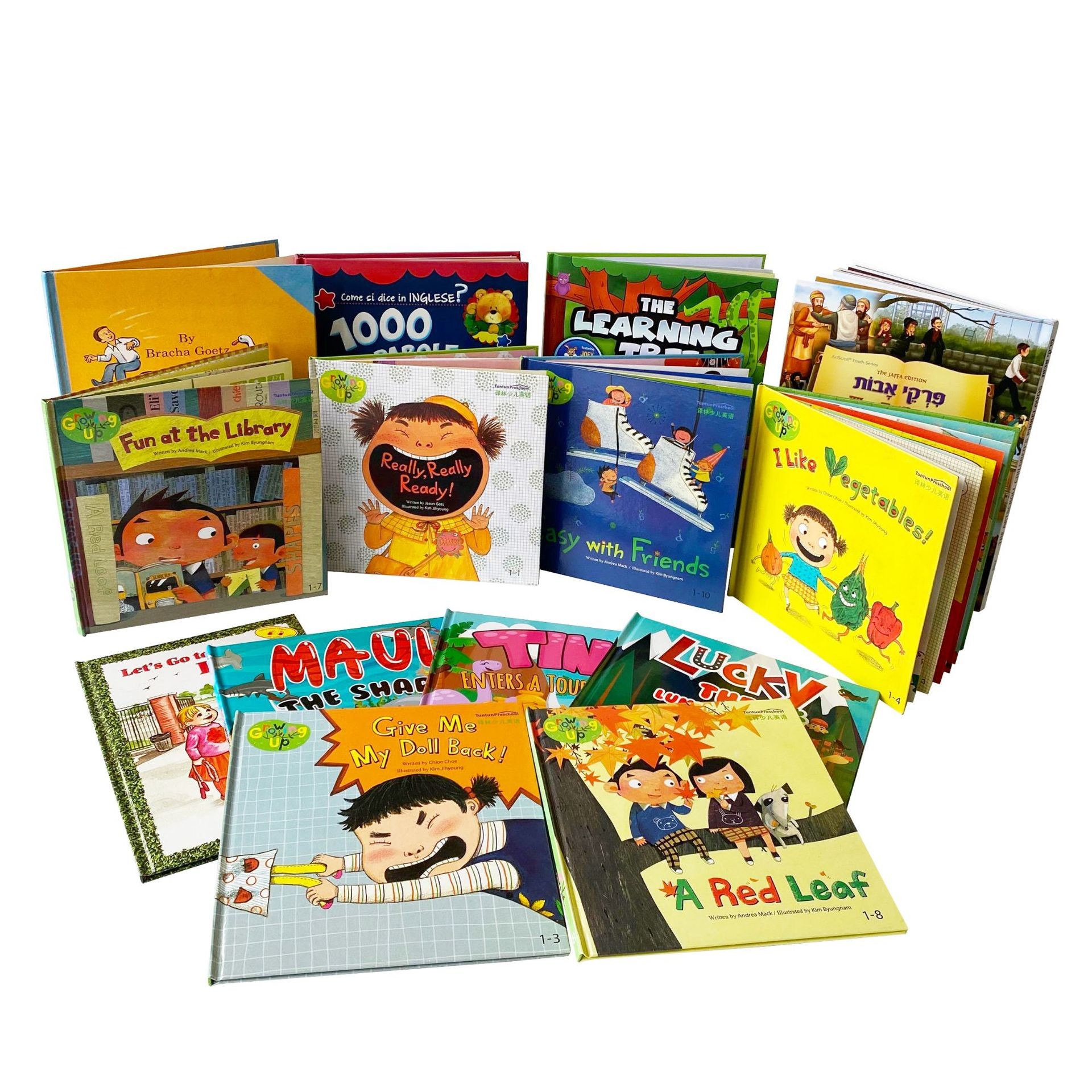 Hardcover Book Printing With Square Or Round Spine 80gsm-300gsm Paper Weight Custom Page Count