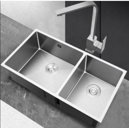 Stainless Steel Undermount Double Kitchen Sink Cupc Approved Handmade Square