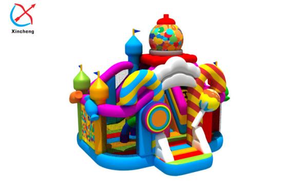 Supplier Inflatable Combos Happy Easter Candy Theme Inflatable Bouncy House