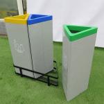 2020 New Design Hot Sale Outdoor Indoor Three Bins Set Garbage Bin Office Waste