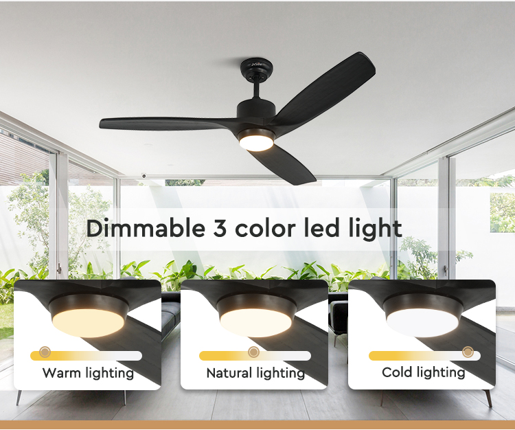 52 Inches Solid Wood DC Pure Copper Remote Ceiling Fan Light Lighting Solutions Service