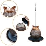 Classical Punch Press Stamping All Metal Bird Feeder Bronze Colored