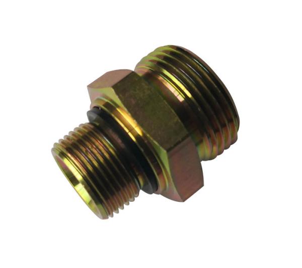 Steel Bsp male 3/4'' Hydraulic Pipe Fittings Metric Thread Pipe 1CB Silver