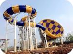 Fun Adult Giant Tornado Water Slide , Outdoor Spiral Amusement Park Water Slide
