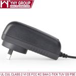 Us Au Eu Uk Wall Mount Ac Dc Power Adapters 9 Volt 3 Amp 27 Watt 50000h Service