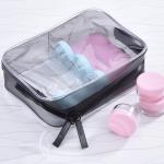 Unisex Zippered PVC Carry On Cosmetic Makeup Bag