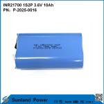 INR21700 1S2P 3.6V 10Ah High-Rate Discharge, Suitable for High-Power Demand