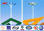 Plaza 12 Lamps Circle 30M High Mast Light Pole , 14 m Square Light Poles