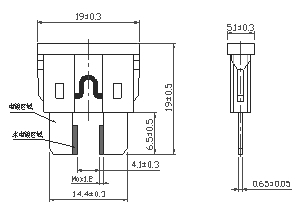 Dissmann 32VDC Automotive Blade Fuses ATC/ATO Fuse for Electric Mobility