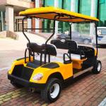Yellow 4x4 Cambridge Interstate Golf Carts Trolley High Speed Community Vehicles
