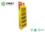 Full Color Printing Cardboard Floor Displays Customized Paper Floor Shelf