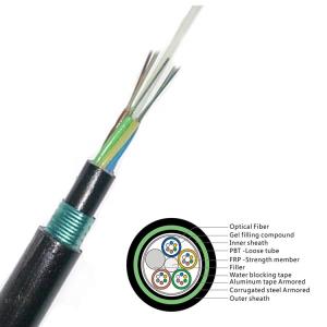 Wholesale 36 Core GYFTY53 SM Direct Buried Fiber Optic Cable PSP Armoured from china suppliers