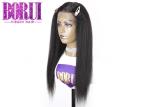 Glueless Silk Base Full Lace Human Wigs Natural Black Light Yaki Straight Wig