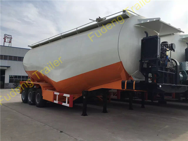 60 Tons bulk cement tank semi trailer, FUWA Axle cement bulker trailer