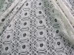 Shrink-Resistant Cotton Nylon Lace Fabric , Geometric Flower Fabric CY-LW0154