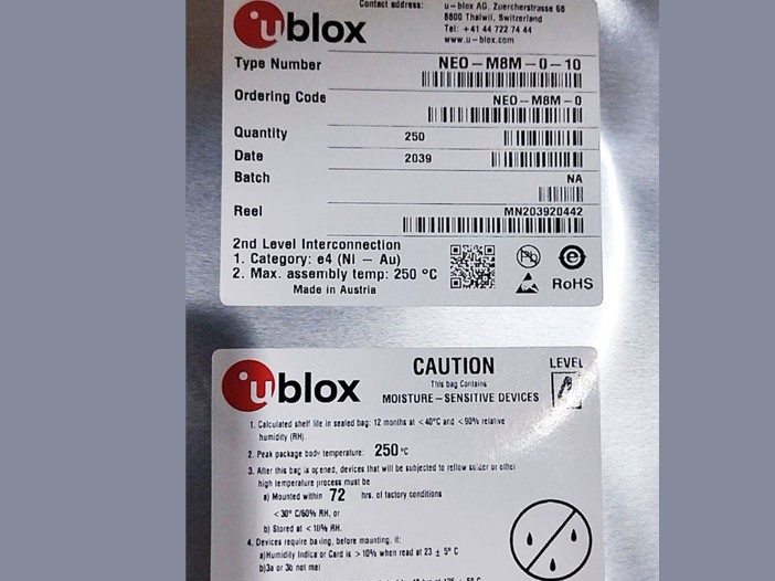 Ready to ship GPS Module NEO-M8M-0-10