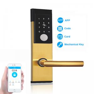 Wholesale Stainless Steel TTlock BLE Apartment Smart Door Lock with Password Card and Key from china suppliers