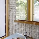 Natural Marble Beige Travertine Mosaic Floor Wall Tile Concave Background Wall