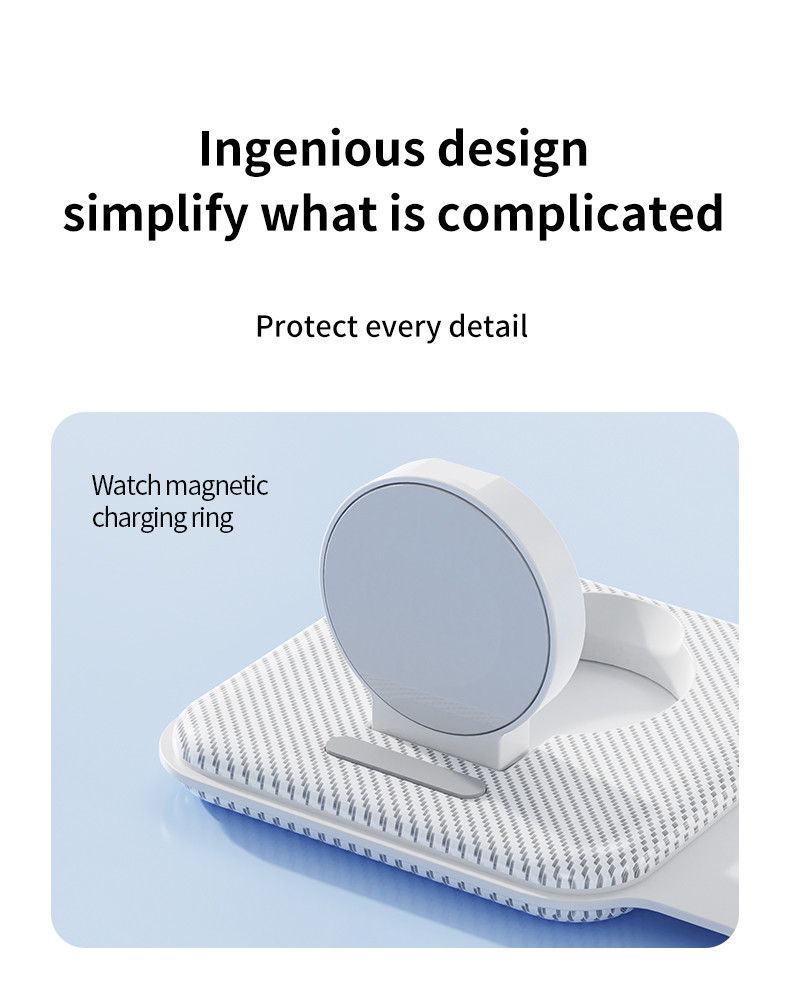 Foldable Magnetic 3 In One Wireless Charger Vertical Fast Speed