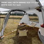 Outdoor Grey Color Portable Waterproof Coated Polyester SUV Camping Tent With