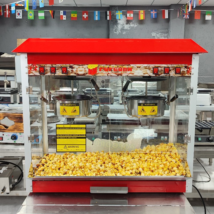 Industrial Caramel Double Pot Popcorn Machine Commercial Popcorn Maker for Your Event