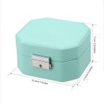 Octagon Leather Lockable Jewelry Box Organizer For Storing Rings / Earrings