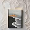 Buy cheap Hand Painted Modern Wall Art 3d Sea Wave Texture Sand Beach Abstract Relief from wholesalers
