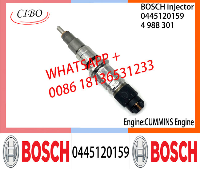 BOSCH 0445120159 4988301 Neutral Fuel Injector Assembly 0445120159 4988301 For CUMMINS