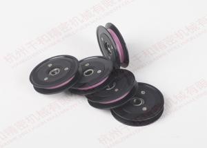 Wholesale Pink color Roller plastic cable pulley with high speed bearing , 95% AL2O3 materials from china suppliers
