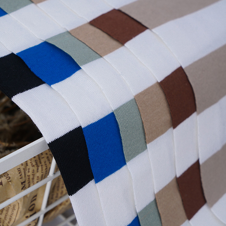 Durable And Comfortable Texture Pure Cotton ​Striped Material Fabric For Tracksuit