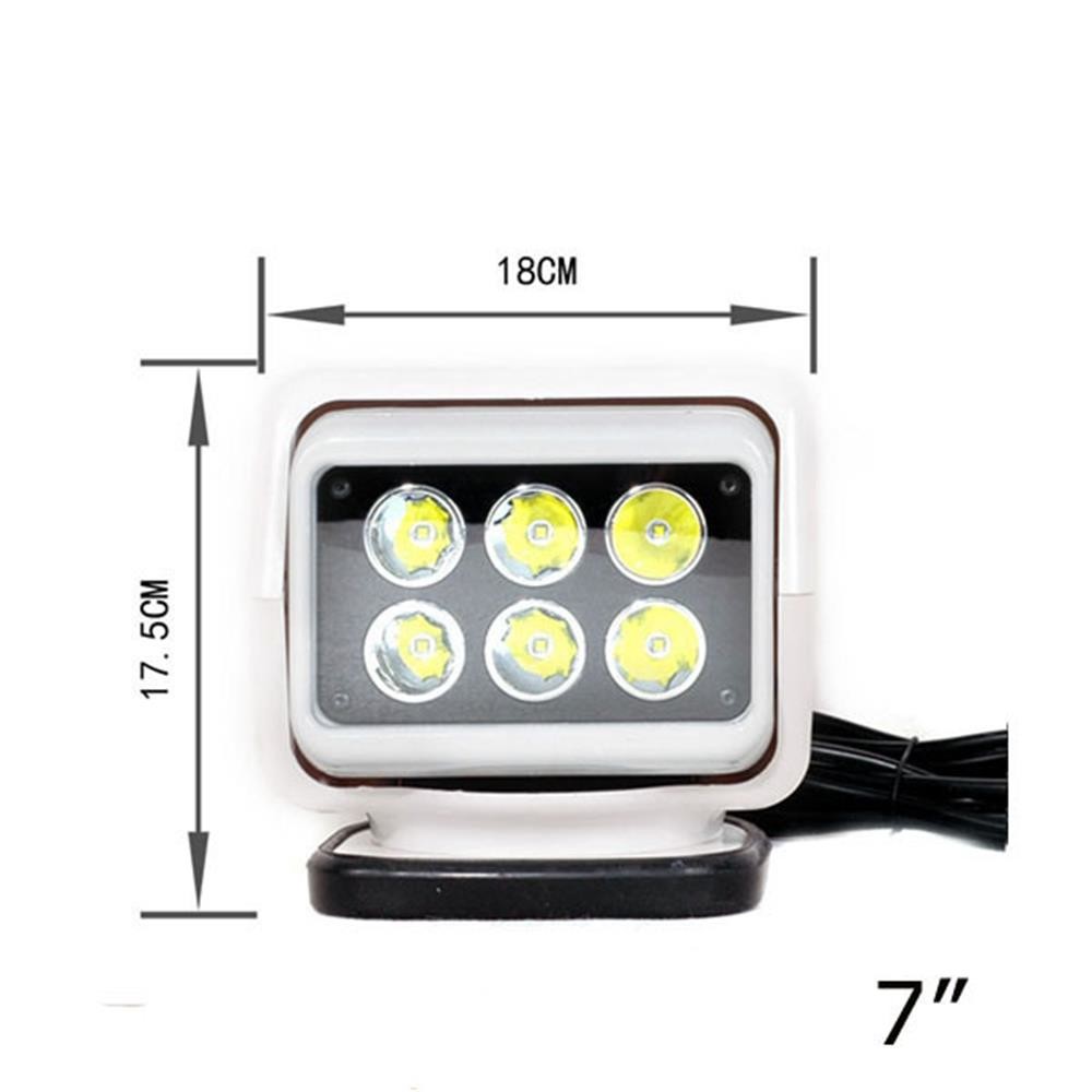 60W Wireless Remote Control Searchlight , Spot Beam Portable Led Work Lights