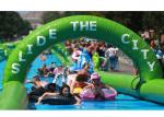 Custom made outdoor giant inflatable the city water slide for summer water game