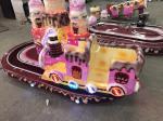 Coin Operated Kids Riding Machine / Electronic Castle Rotation Train Go Round