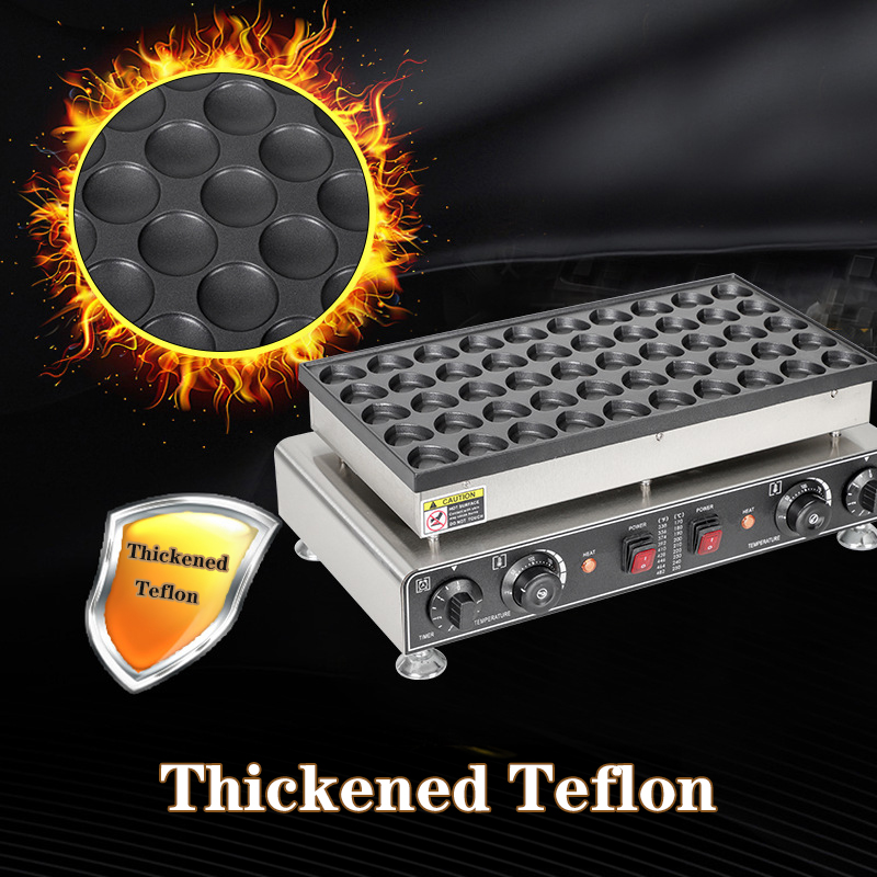 High Productivity 50 Holes Electric Mini Pancake Waffle Maker for Commercial Food Machine