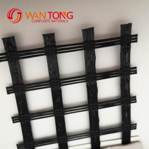 Wholesale High Tensile Polyester Geogrid 120kn PVC Coated 5m Width for Road Building Construction from china suppliers
