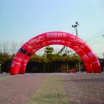 New Design outdoor round advertising inflatable arch with verlcro logo printing