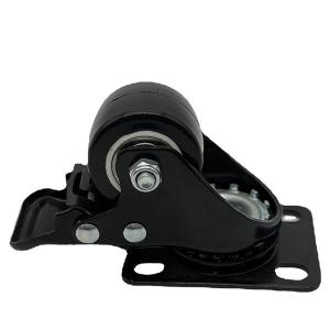Wholesale 50MM PU Tread Swivel Light Duty Casters Wheel with brake Double Bearings from china suppliers