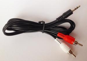 Wholesale 1.2M length 2 RCA to 3.5 stereo AV cable For IPOD / IPHONE DVD players from china suppliers