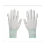 Electronic Industry Grey Carbon Fiber Knit PU Gloves