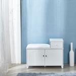 E1 MDF 0.082m3 CBM Wooden Shoe Cabinet Paralleled Double Door