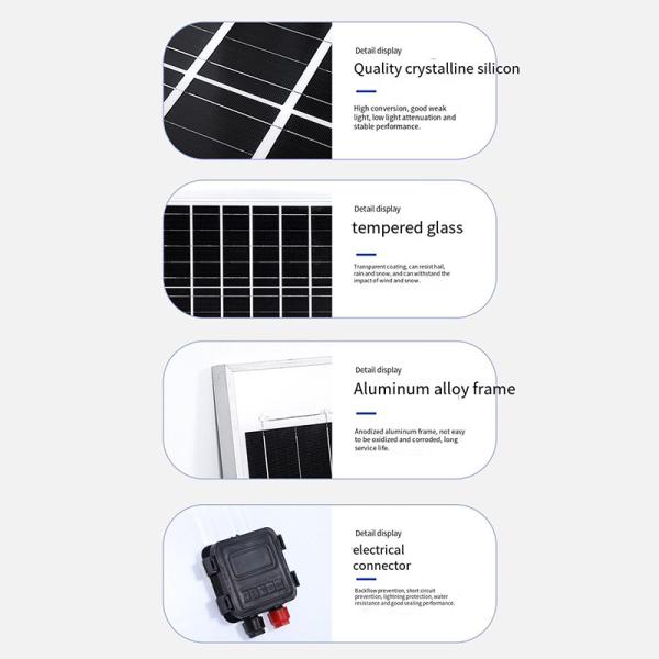 40W-90 Watt Monocrystalline Solar Panel 6V 18V Solar Photovoltaic Panel Component Panel