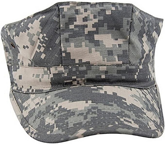 Octagonal Military Camouflage Cap Sun Hat Military Army Hat Woodland Camo Outdoor Tactical Octagonal Cap Fishing Hik