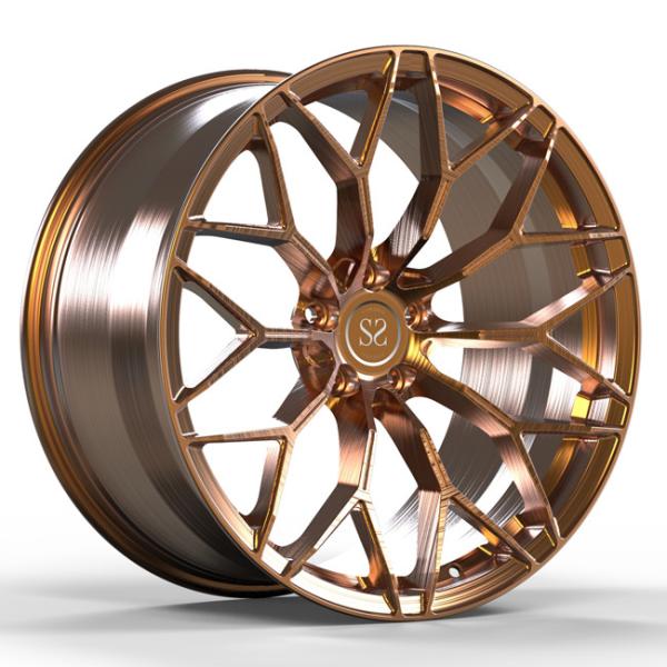 Monoblock 20inch 1 PC Piece Aluminum Forged Brushed Bronze Wheels For Ferrari