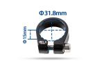 Mountain Road Bicycle Seat Clamp 7075 T6 Aluminum Alloy Black