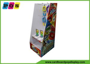 Wholesale Metal Pegs Cardboard Pop Displays Floor Standing , Two Trays Shop Display Stands For Skipping Rope HD052 from china suppliers