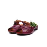 S462 New Arrivals Leather Hollow Flower Woven Women'S Shoes Fish Mouth Sexy Cool