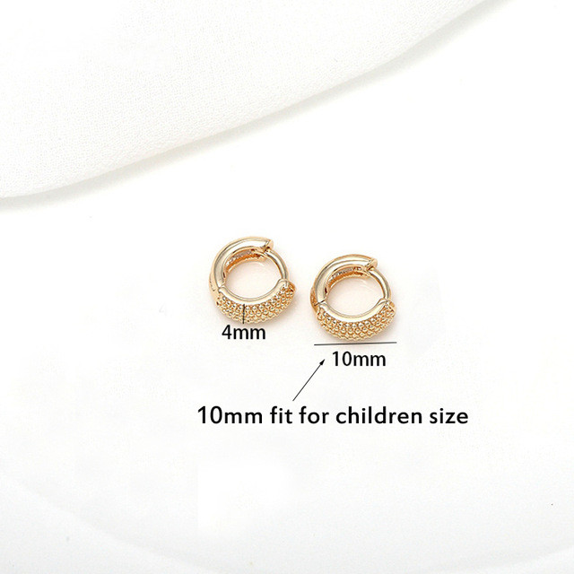 Eco Friendly 18K Gold Plated Multi Small Dot Beads Hoop Earrings For Women Girls 2021