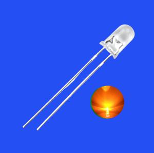 Wholesale 5mm Orange Color 600-615nm 600-1200mcd Round Clear Lens Candle Flickering Flashing LED Diode from china suppliers