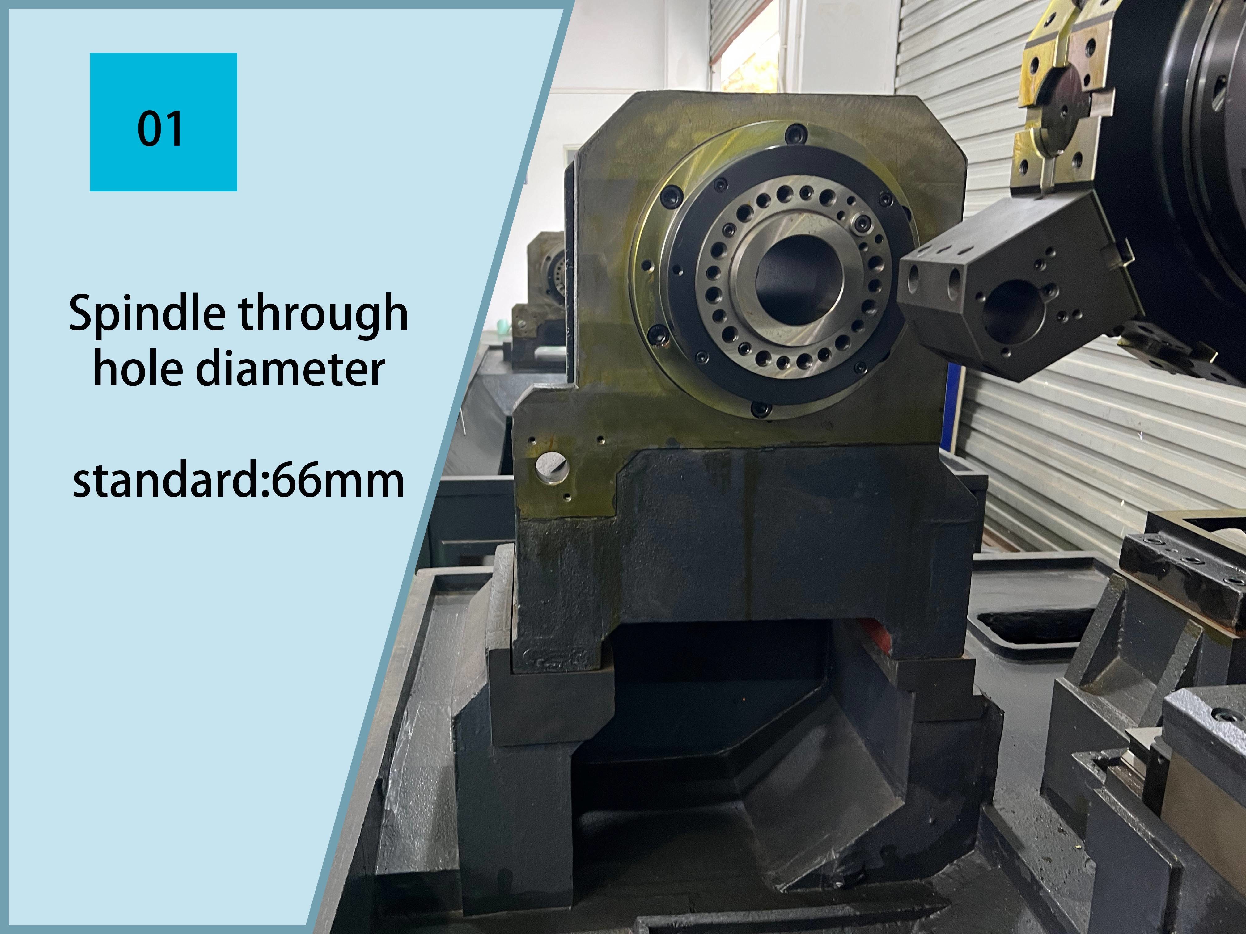 Heavy Duty 5052L CNC Lathe 550mm Swing Over Bed ±50mm Y Axis Travel